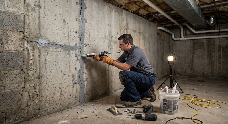 Basement Crack Repair in Avon, CT