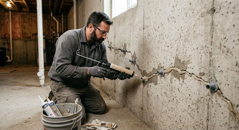 Basement Crack Repair in Avon, CT