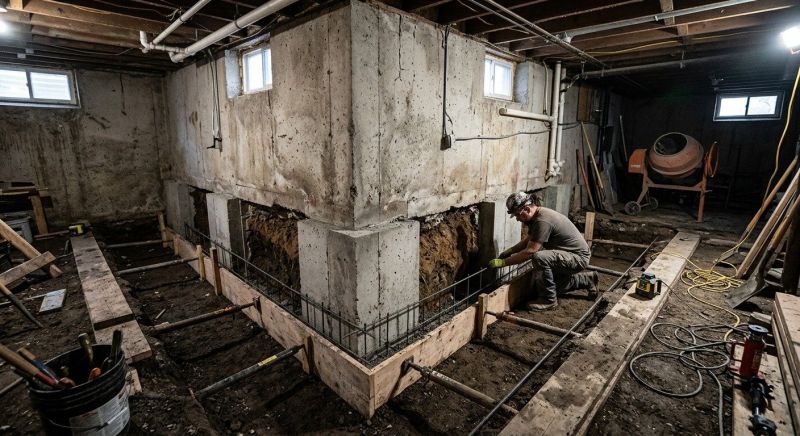 Basement Underpinning in Avon, CT