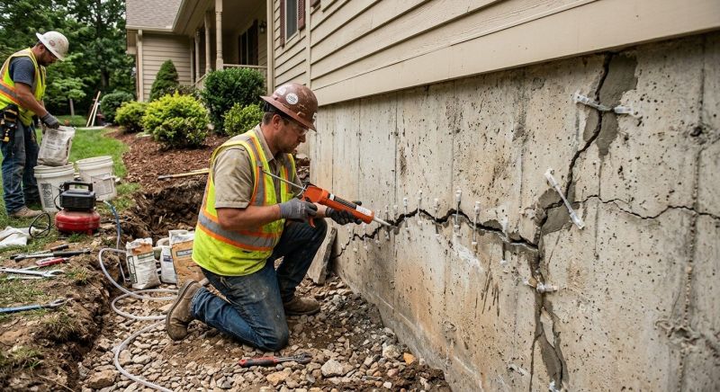 Cracked Foundation Repair in Bristol, CT