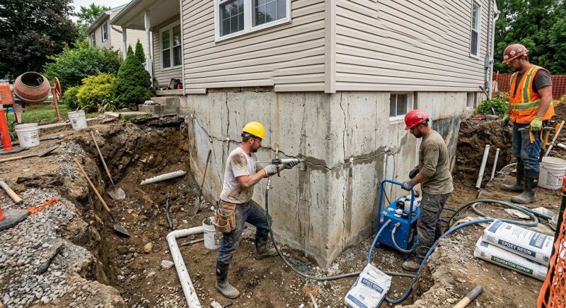 Cracked Foundation Repair in Litchfield, CT