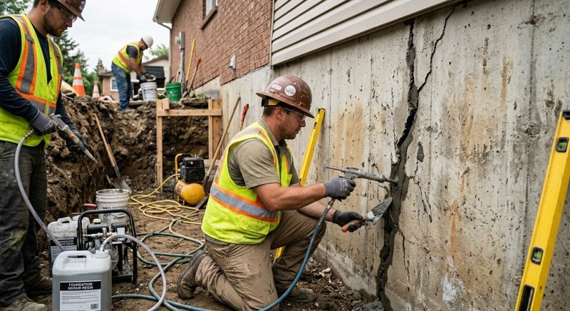 Cracked Foundation Repair in West Cornwall, CT