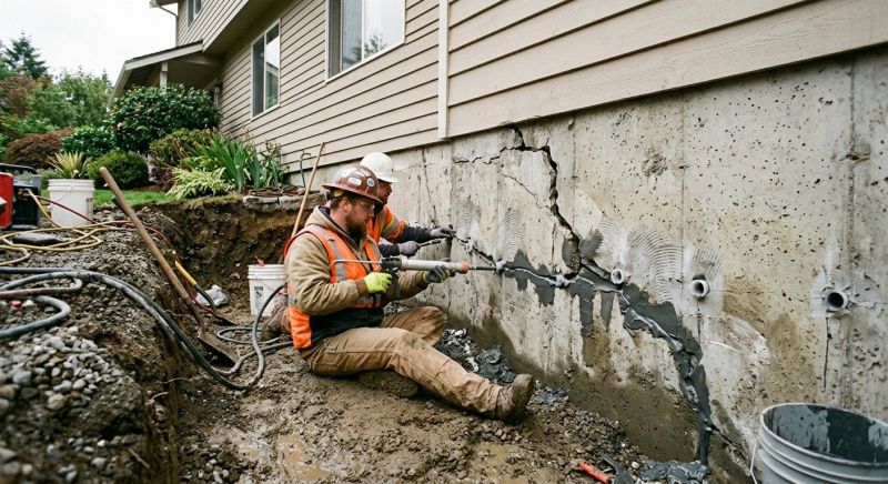 Cracked Foundation Repair in Wethersfield, CT