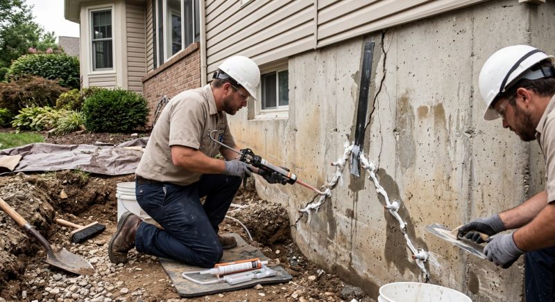 Cracked Foundation Repair in Winsted, CT