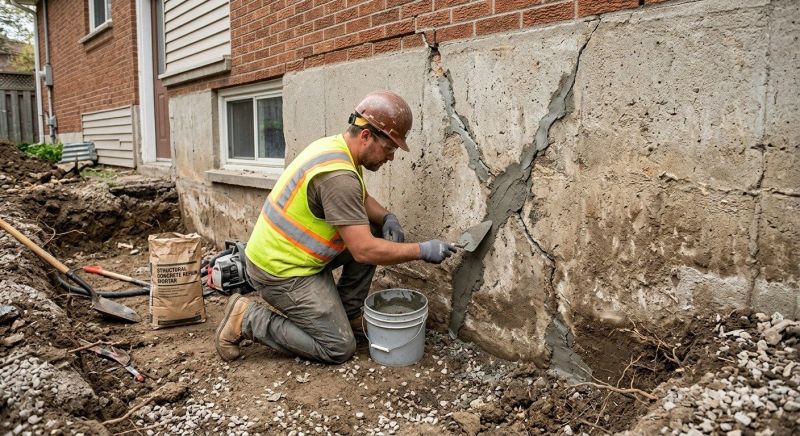 Foundation Crack Repair in East Hampton, CT