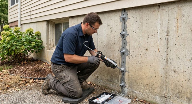 Foundation Crack Sealing in Avon, CT