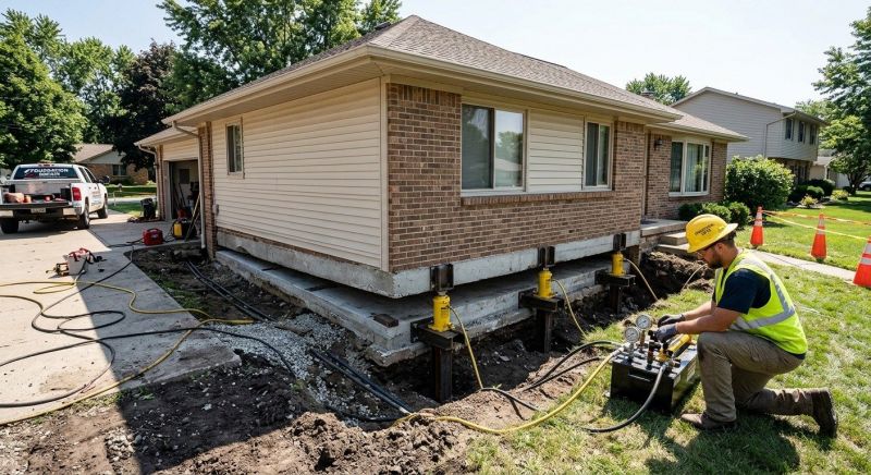 Foundation Lifting in South Glastonbury, CT
