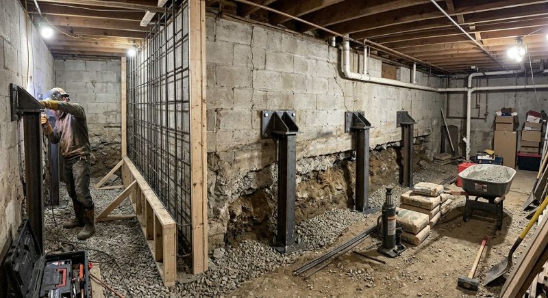 Foundation Stabilizing in Windsor Locks, CT