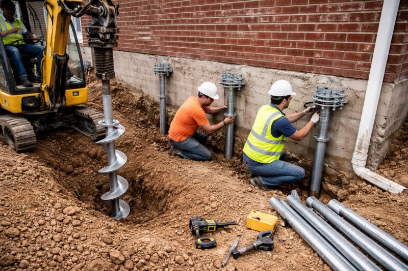Helical Piers Installation in Avon, CT