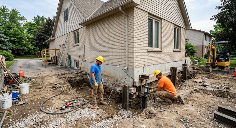 Helical Piers Installation in Avon, CT