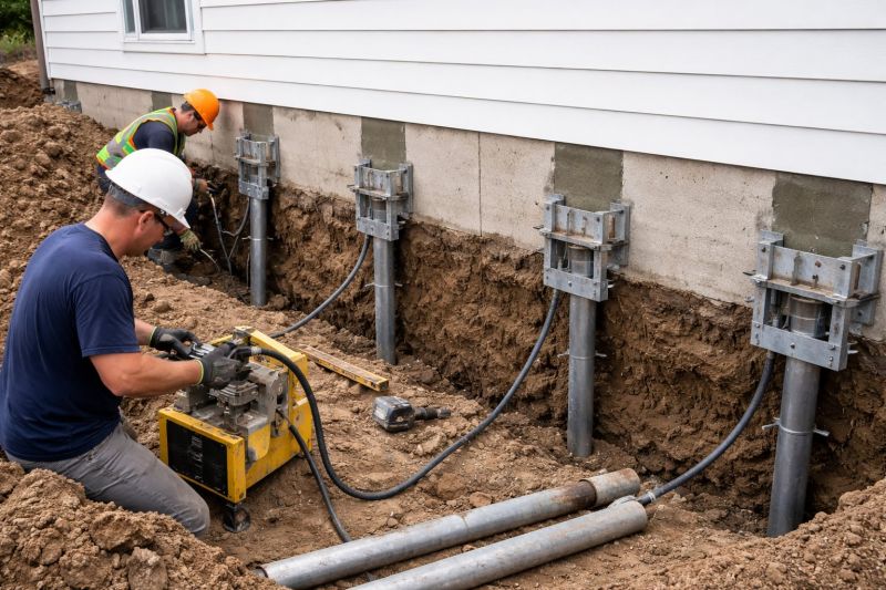 Helical Piers Installation in Avon, CT