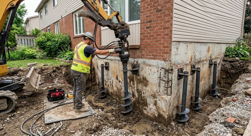 Helical Pile Installation in Avon, CT