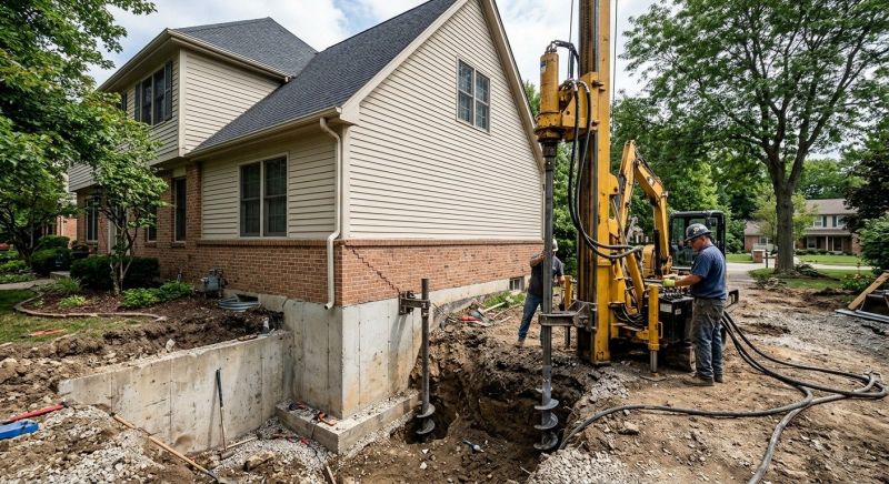Helical Pile Installation in Avon, CT