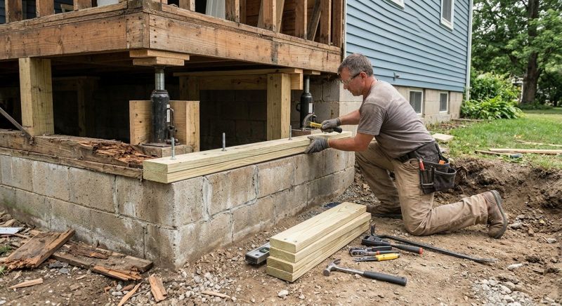 House Foundation Repair in East Granby, CT
