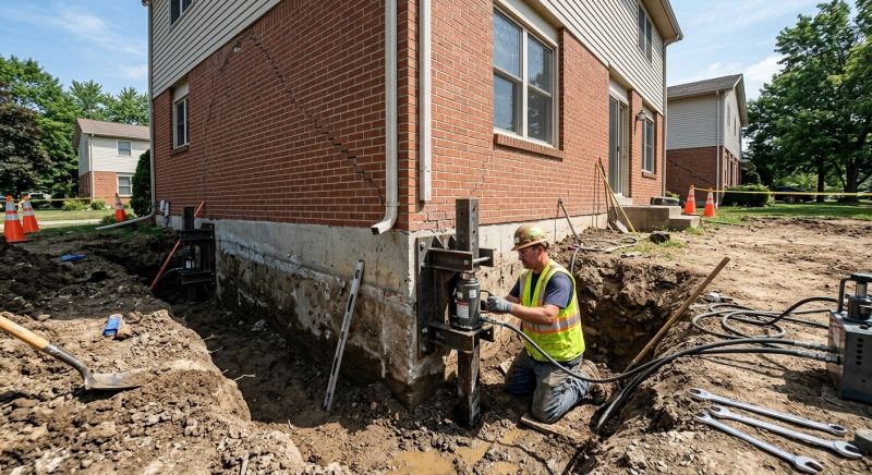 Sinking Foundation Repair in Cheshire, CT