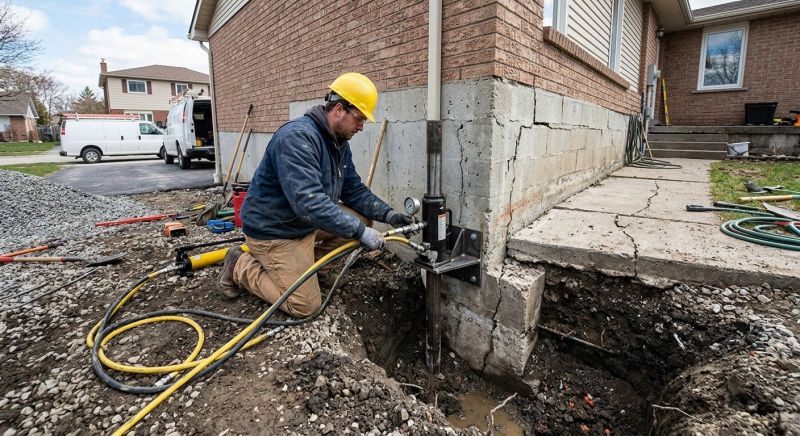 Sinking Foundation Repair in Ellington, CT